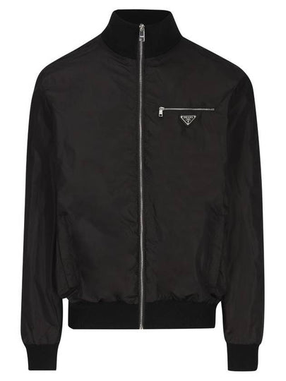 Reversible Wool Nylon Bomber Jacket Black - PRADA - BALAAN 2