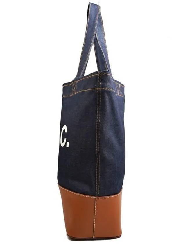 Logo Denim Axelle Tote Bag Navy - A.P.C. - BALAAN 5