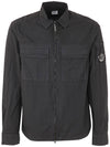Teyron Zip-Up Shirt Jacket Black - CP COMPANY - BALAAN.