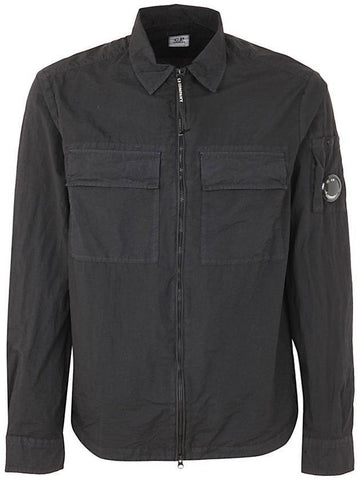 Taylon L Zip-Up Jacket Black - CP COMPANY - BALAAN 1