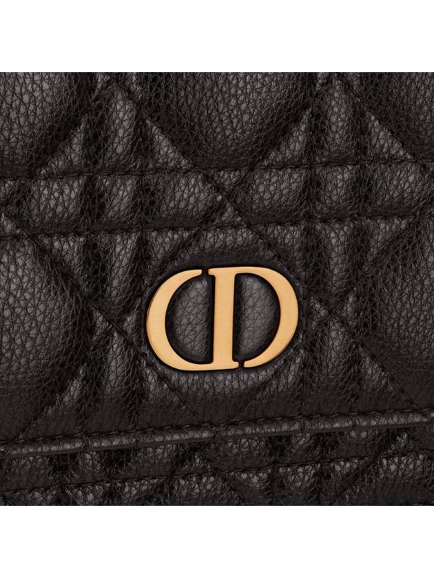 Caro Supple Cannage Calfskin Pouch Bag Black - DIOR - BALAAN 7