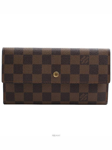 Damier 3 fold long wallet - LOUIS VUITTON - BALAAN 1