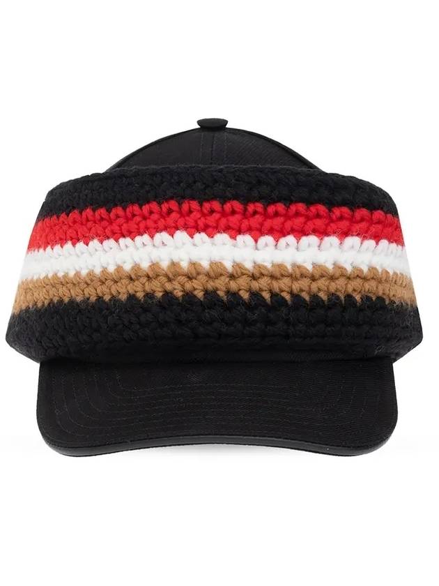 Knit Hairband Ball Cap Black - BURBERRY - BALAAN 1