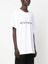 Logo Oversized Fit Cotton Short Sleeve T-Shirt White - GIVENCHY - BALAAN 4