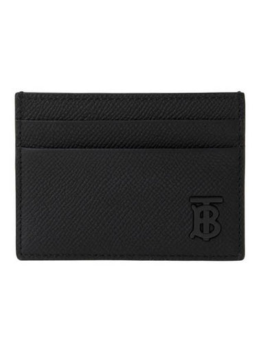 Logo Leather Card Wallet Black - BURBERRY - BALAAN 1