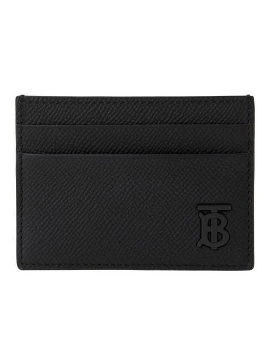 Logo Leather Card Wallet Black - BURBERRY - BALAAN 1