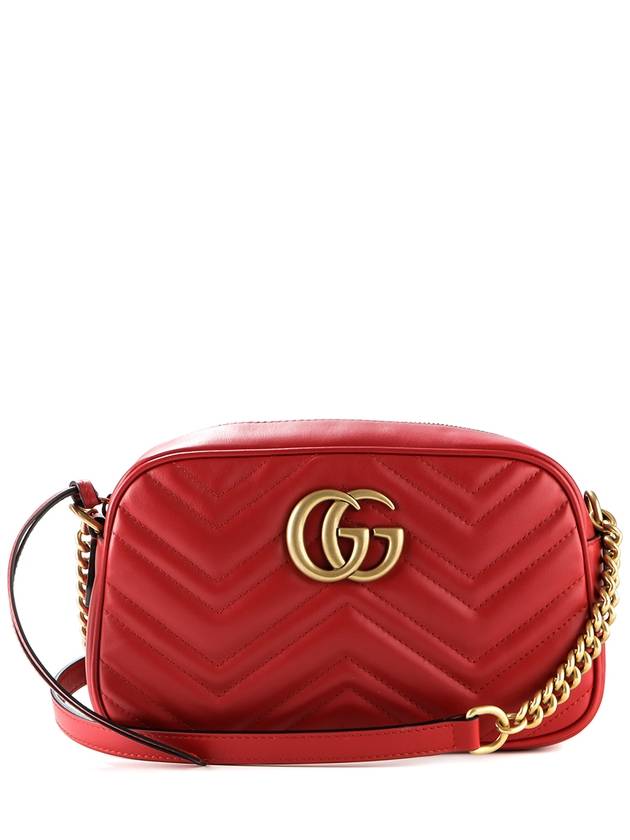 GG Marmont Matelasse Small Chain Shoulder Bag Hibiscus Red - GUCCI - BALAAN 2