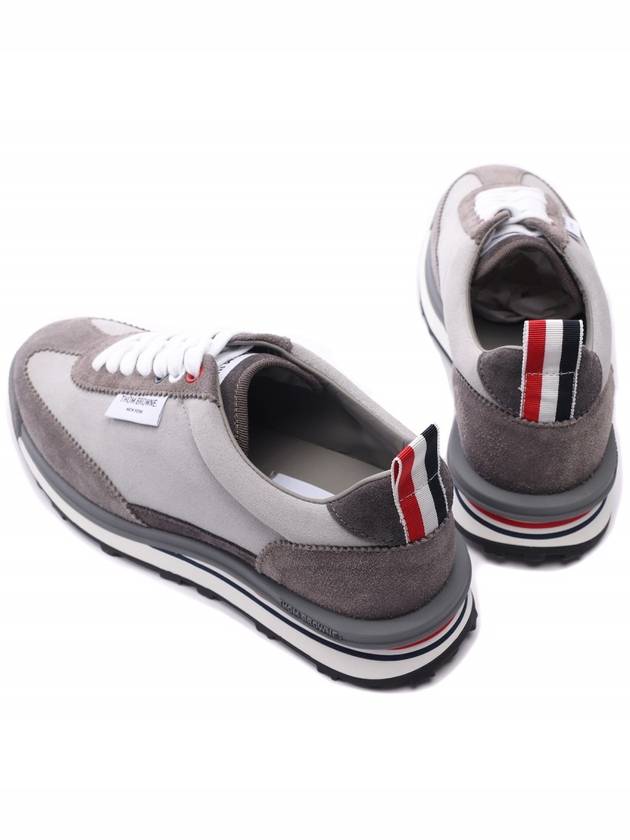 Suede Tech Runner Low Top Sneakers Grey - THOM BROWNE - BALAAN 7