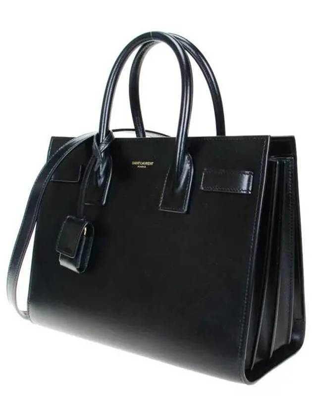 Sac De Jour Small Smooth Leather Baby Tote Bag Black - SAINT LAURENT - BALAAN 3