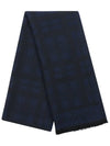 checked wool muffler navy - ERMENEGILDO ZEGNA - BALAAN 2