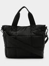 Graffiti Logo Patch Quilted Tote Bag Black - STUSSY - BALAAN 6