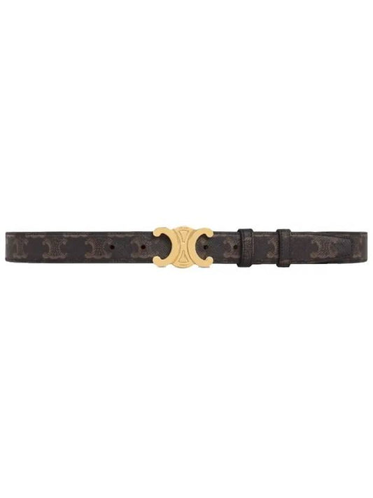 Monogram Triomphe Buckle Medium Leather Belt Tan - CELINE - BALAAN 2