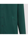 Cotton Oxford Long Sleeve Shirt Green - BURBERRY - BALAAN 5