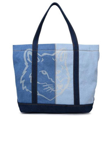 Fox Head Tote Bag Blue - MAISON KITSUNE - BALAAN 1