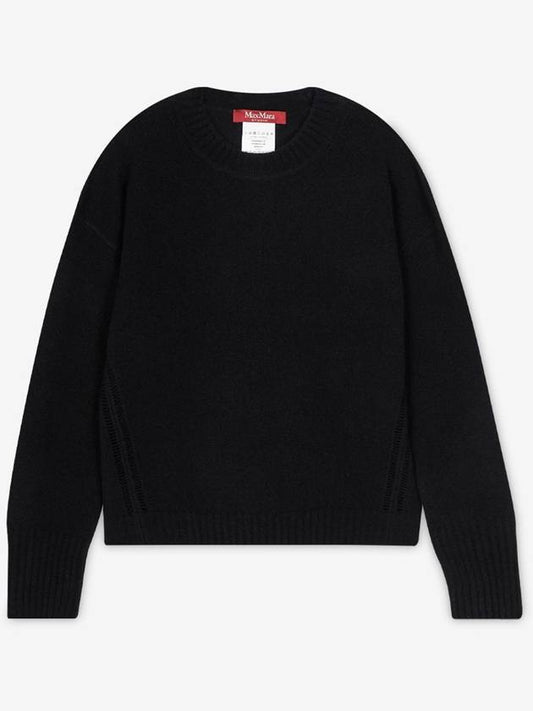 Women's Alinda Crew Neck Knit Top Black - MAX MARA - BALAAN 2