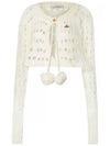 Lacework Crop Cardigan Ivory - VIVIENNE WESTWOOD - BALAAN 3