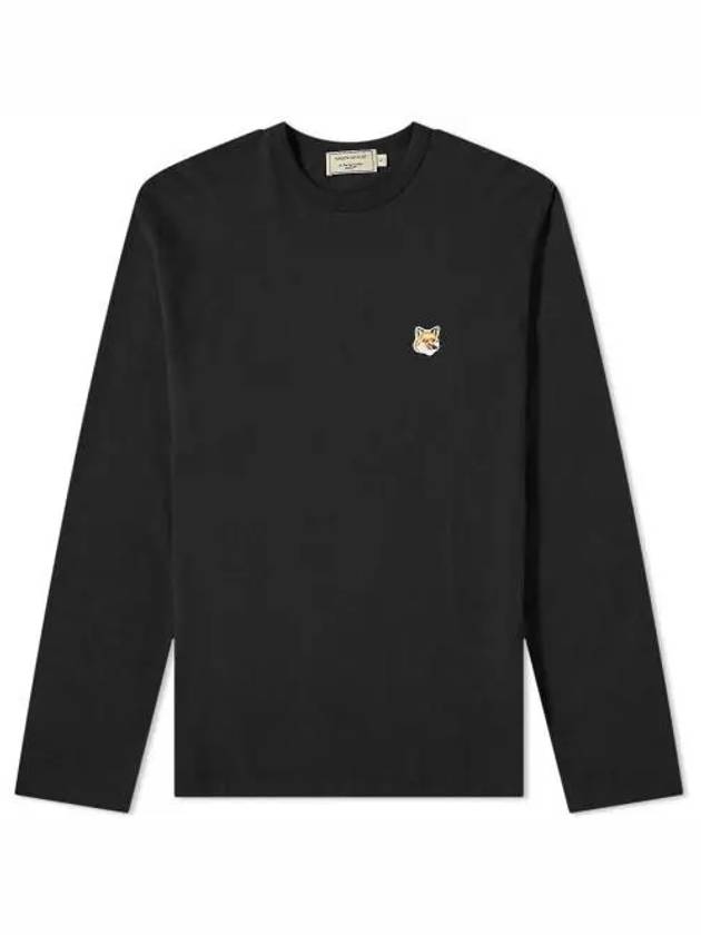 Fox Head Patch Regular Long Sleeve T-Shirt Black - MAISON KITSUNE - BALAAN 2