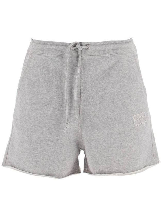 Isoli Logo Drawstring Shorts Grey - GANNI - BALAAN 1