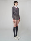 Color Line V-Neck Knit Top Melange Grey - ATHPLATFORM - BALAAN 5