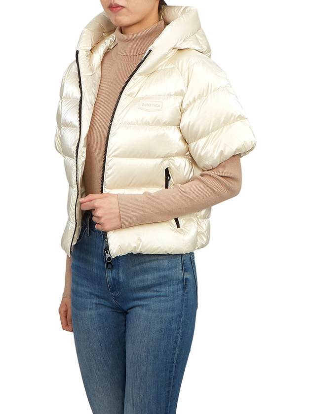 Logo Patch Down Padding Jacket Cream - DUVETICA - BALAAN 7