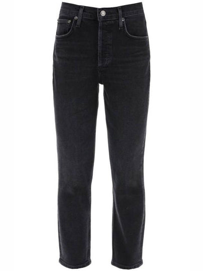 Riley Crop Denim Straight Jeans Panoramic Black - AGOLDE - BALAAN 2