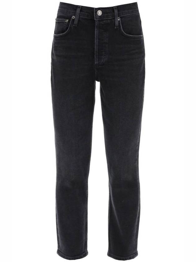 Riley Crop Denim Straight Jeans Panoramic Black - AGOLDE - BALAAN 2