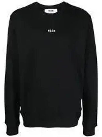 Brushed Micro Logo Cotton Sweatshirt Black - MSGM - BALAAN 2