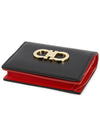 Double Gancio Half Wallet Black - SALVATORE FERRAGAMO - BALAAN 4