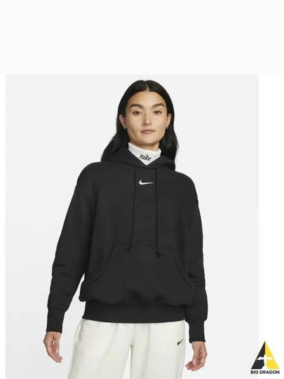 Sportswear Phoenix PHNX Fleece Oversized Pullover Hooded Top Black - NIKE - BALAAN 2