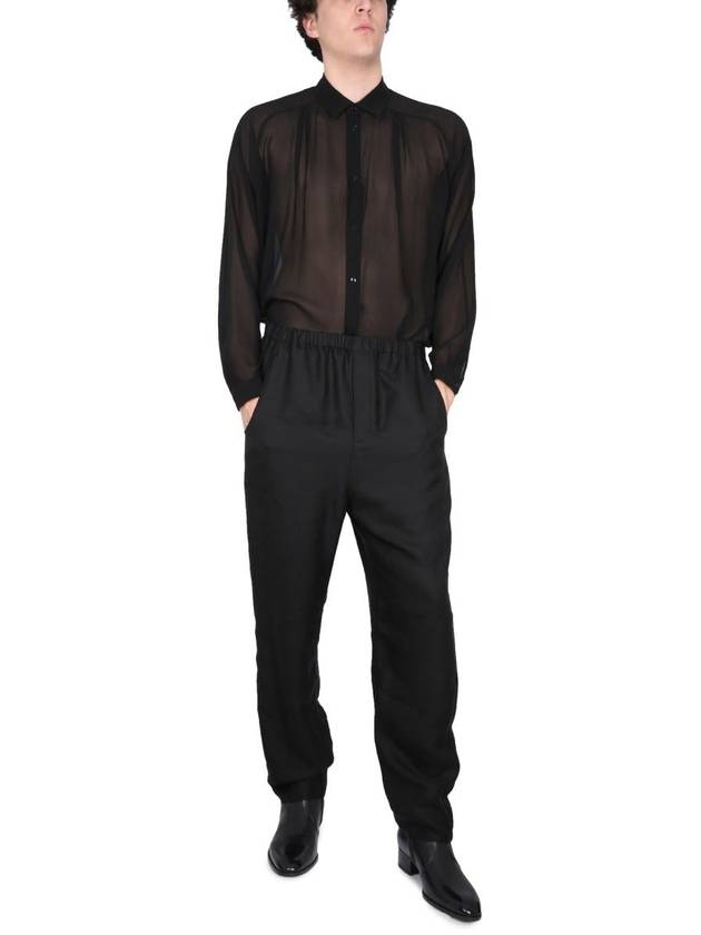 23 ss Viscose Trousers 717375Y1G681000 B0020169836 - SAINT LAURENT - BALAAN 3