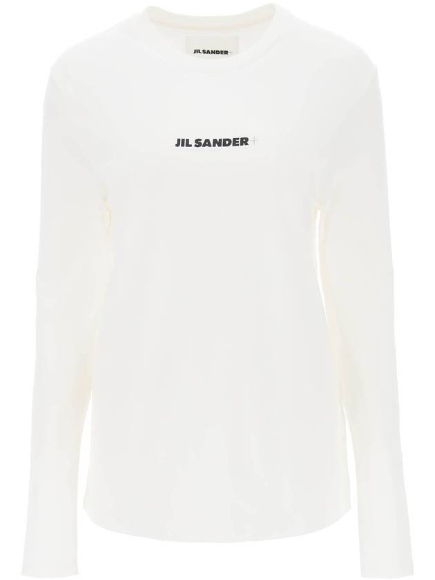 logo print long sleeve t-shirt - JIL SANDER - BALAAN 1