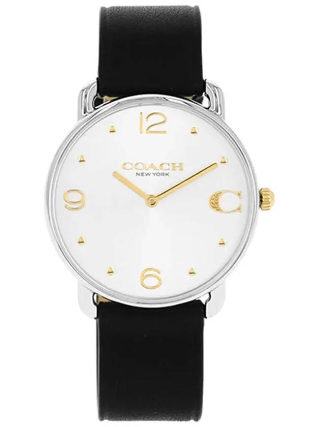 Elliot Leather Strap Watch Silver White - COACH - BALAAN 4