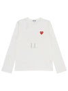 Red Wappen Round Neck Long Sleeve T-Shirt P1 T117 2 White - COMME DES GARCONS - BALAAN 2