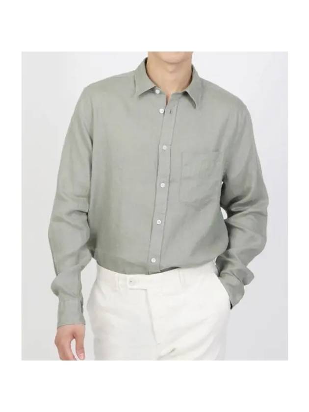 REG LS CLEAN LINEN SHIRT FMST10239 M311 Men's Regular Long Sleeve Clean Linen Shirt - J.LINDEBERG - BALAAN 1