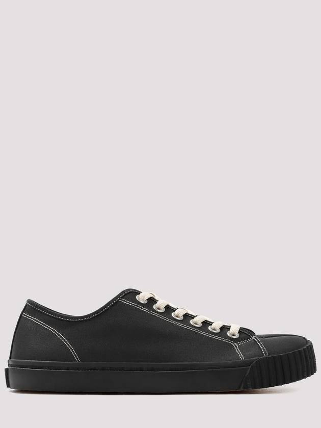 Tabi Canvas Low Top Sneakers Black - MAISON MARGIELA - BALAAN 26