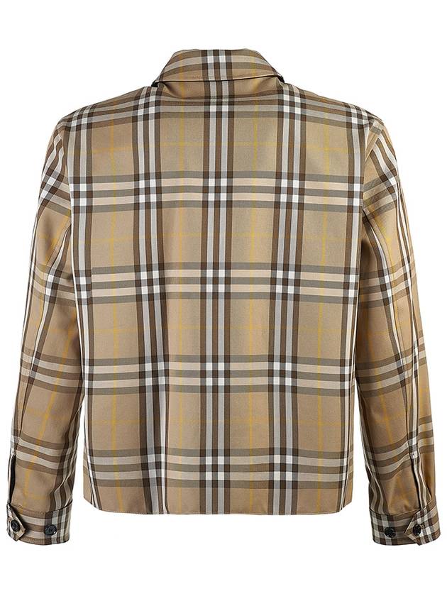 Check Print Reversible Zip-Up Jacket Truffle Beige - BURBERRY - BALAAN 5