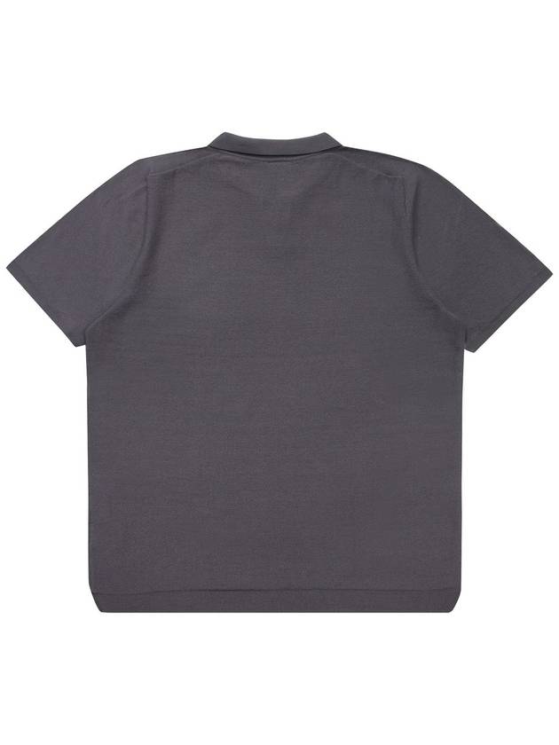 Men's Open Collar Short Sleeve Knit Gray SW22ESW02GE - SOLEW - BALAAN 3