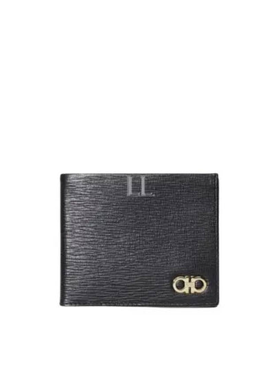 Gancini Half Wallet Black - SALVATORE FERRAGAMO - BALAAN 2