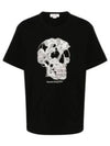 skull embroidered cotton T shirt 794579QXAAA - ALEXANDER MCQUEEN - BALAAN 2