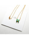 Mini Pop H Pendant Necklace Gold Malachite - HERMES - BALAAN 6