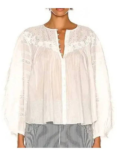 Women's Gregorian Crew Neck Blouse White - ISABEL MARANT - BALAAN 2