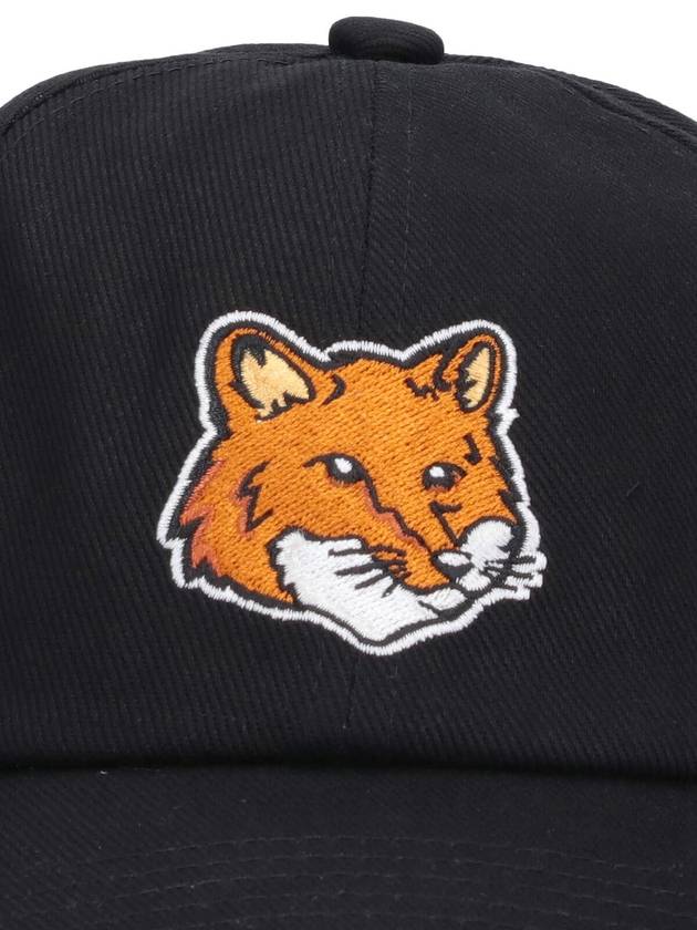 Large Fox Head 6P Ball Cap Black - MAISON KITSUNE - BALAAN 4