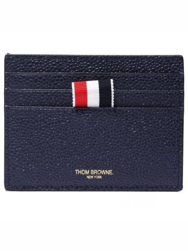 Pebble Grain Anchor Card Wallet Navy - THOM BROWNE - BALAAN 3