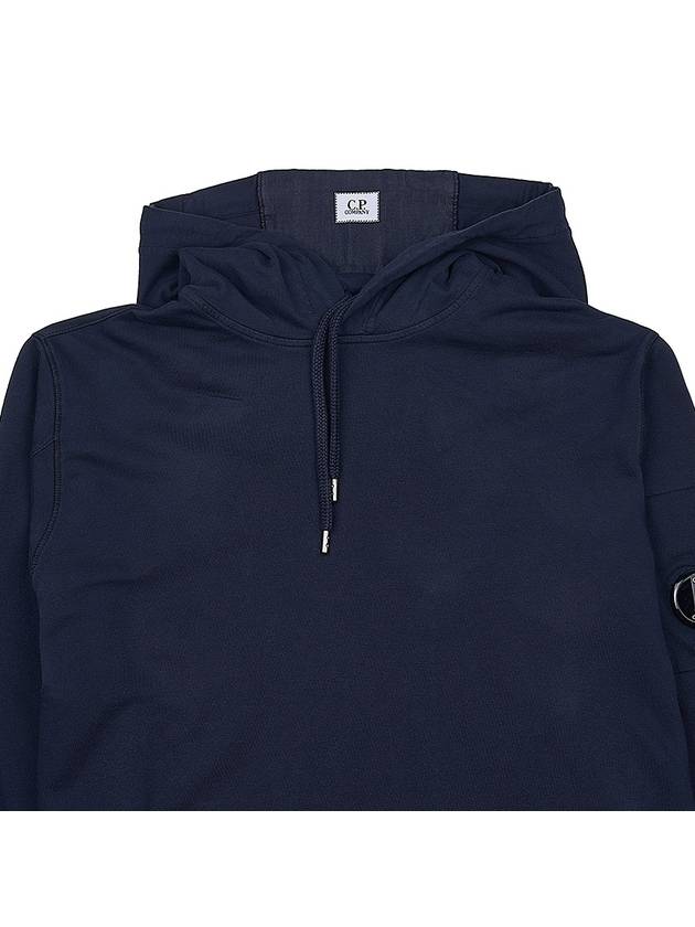 Men's Lens Wappen Fleece Hoodie Navy - CP COMPANY - BALAAN 4