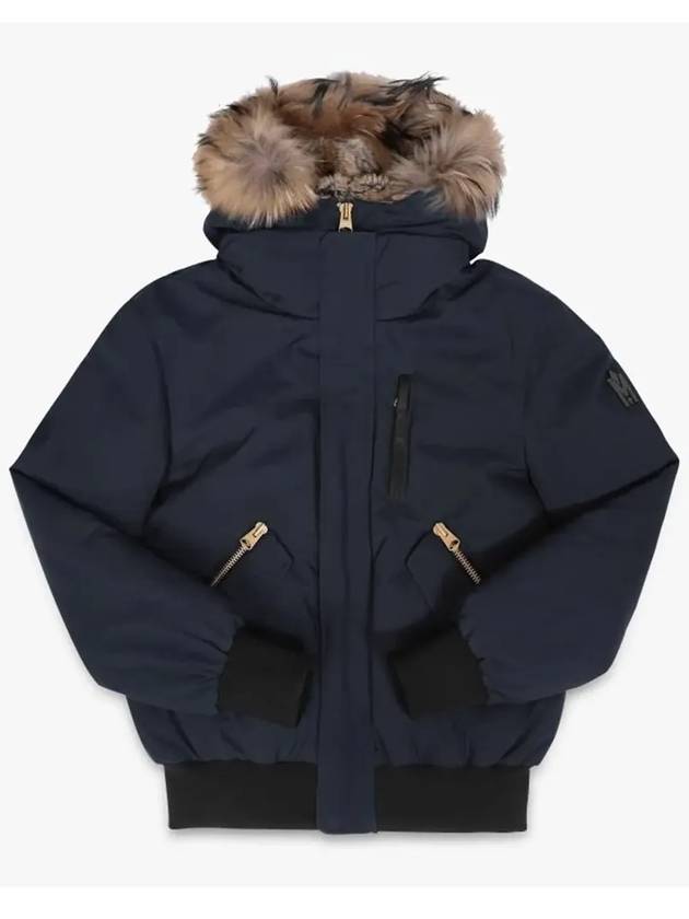 Dixon Nordic Tech Down Natural Fur Bomber Jacket Navy - MACKAGE - BALAAN 6