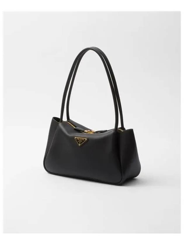 Triangle Logo Medium Shoulder Bag Black - PRADA - BALAAN 3