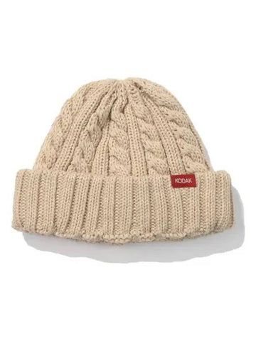 KODAK Twisted Short Beanie IVORY - KODO - BALAAN 1