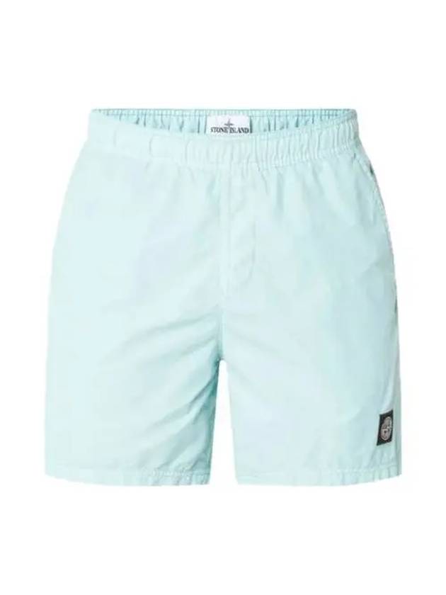 Logo Patch Brushed Nylon Swim Shorts Sky - STONE ISLAND - BALAAN 1