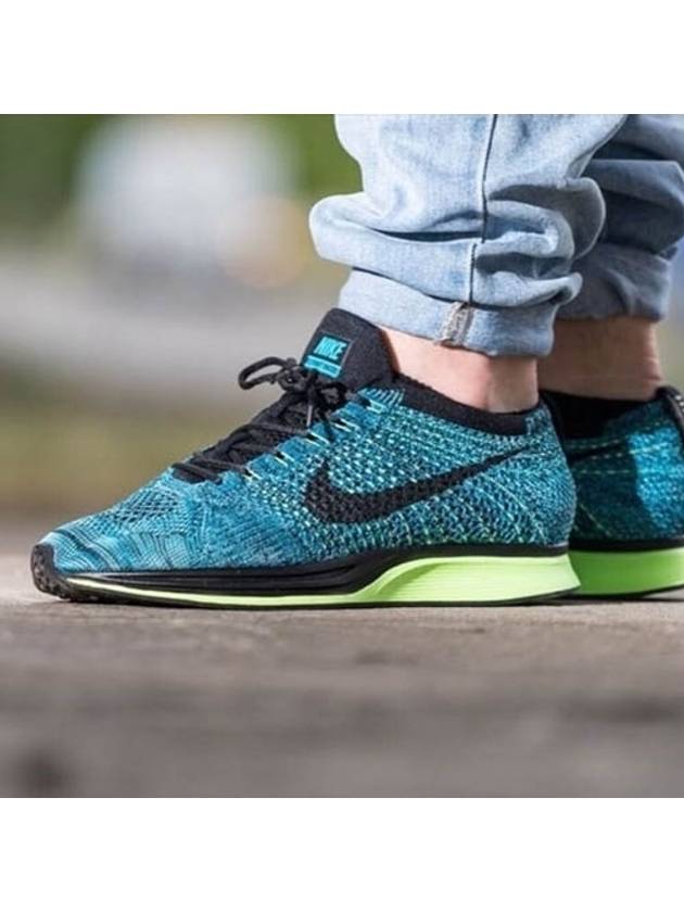 Flyknit Racer Low Top Sneakers Blue - NIKE - BALAAN 2