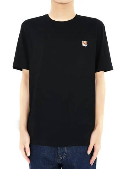 Fox Head Patch Classic Short Sleeve T-Shirt Black - MAISON KITSUNE - BALAAN 2